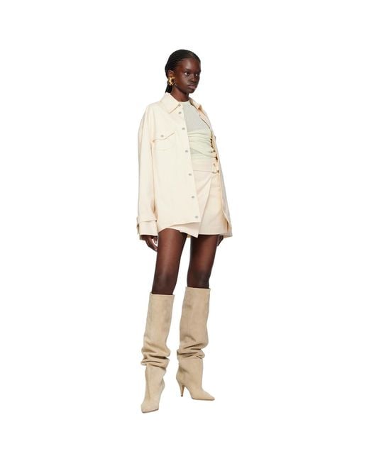 Nanushka Black Off-white Susan Miniskirt