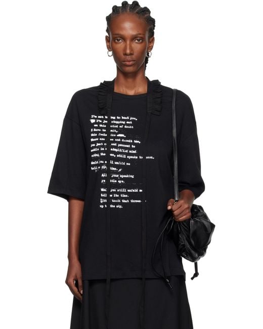 Ann Demeulemeester Black Danvald High Comfort T-Shirt