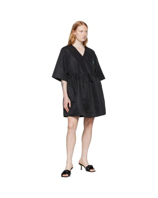 Ganni Black Ssense Exclusive Recycled Nylon Sport Dress