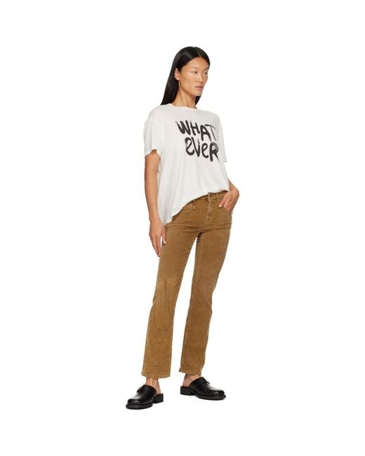 R13 Brown Boy Kick Trousers