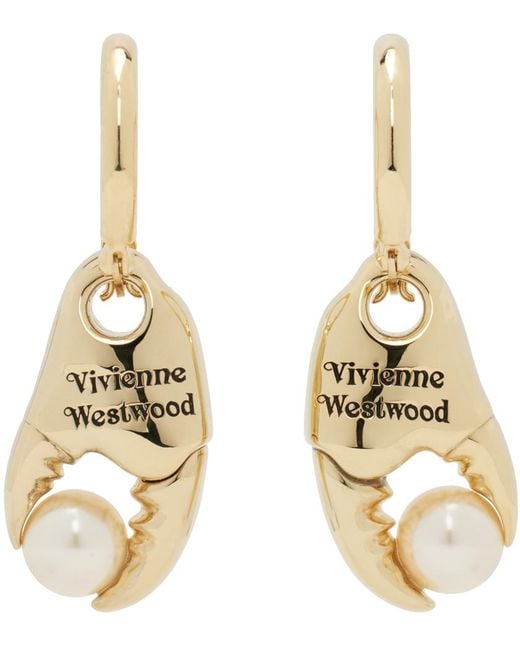 Vivienne Westwood Metallic Gold Freda Earrings