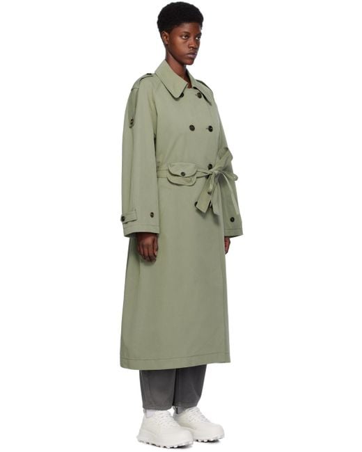 Low Classic Green Belt Pouch Trench Coat
