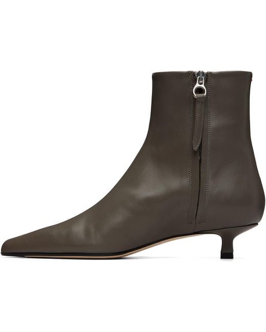 Aeyde Brown Sofie Leather Ankle Boots