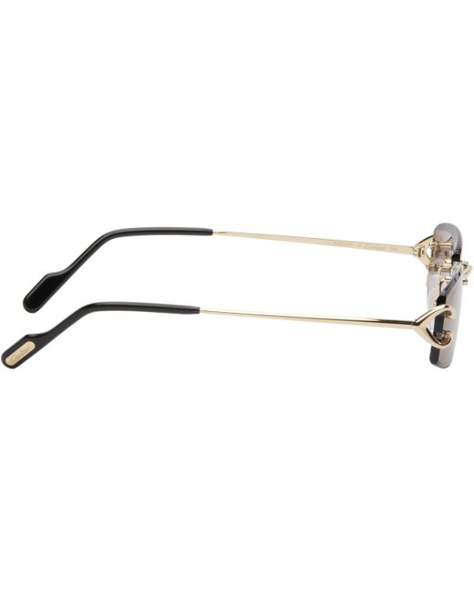 Lunettes De Soleil Ct0465S Dorées Cartier pour homme en coloris Black