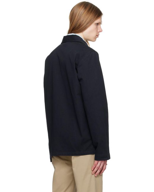 A.P.C. Black . Navy Kerlouan Jacket for men