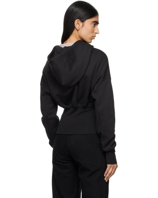 Eckhaus Latta Black Snatched Hoodie