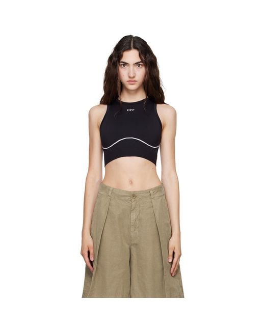 Off-White c/o Virgil Abloh Black 'Off' Stamp Seamless Crop Top