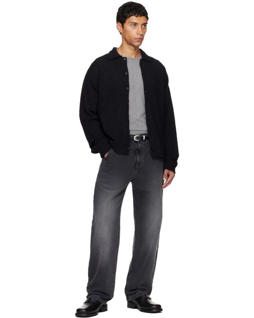 mfpen Black Regular Jeans for men