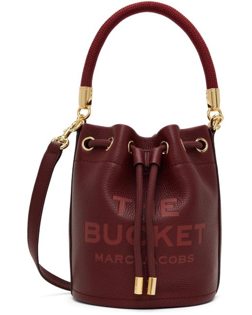 Sac seau 'the bucket' bourgogne en cuir Marc Jacobs en coloris Red