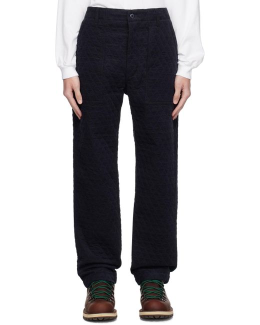 Engineered Garments Blue Navy Fatigue Trousers for men