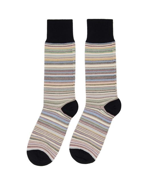 Paul Smith Black Three-Pack Signature Socks for men