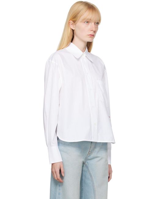 Victoria Beckham White Embroide Shirt