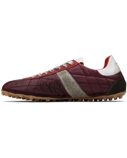 Maison Margiela Black Burgundy Sprinters Sneakers for men