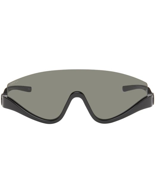 Gucci Gray Black Mask Sunglasses for men