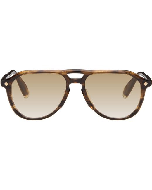 Lunetterie Generale Brown 'Gran Turismo' Sunglasses for men