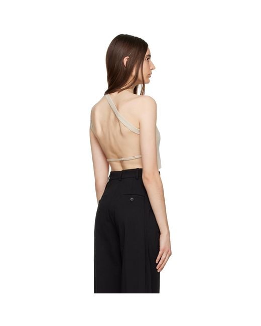 Jacquemus Black Off-white 'la Maille Ascu' Tank Top