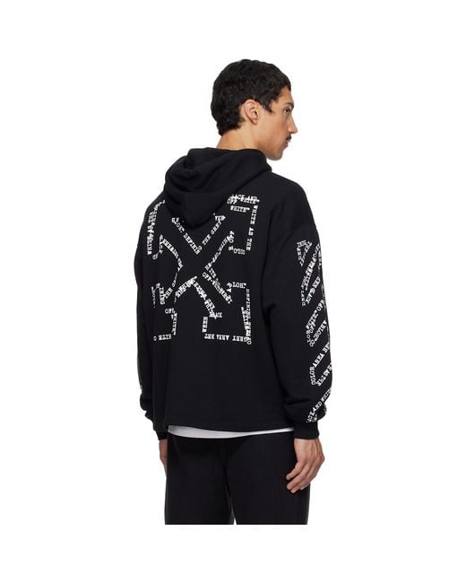 Off-White c/o Virgil Abloh Black Type Machine Arrow Hoodie for men