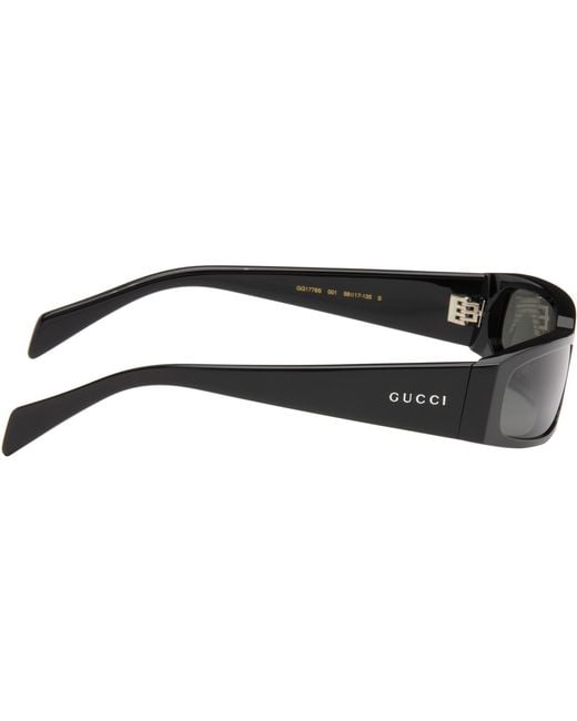 Gucci Gray Rectangular Squared Sunglasses
