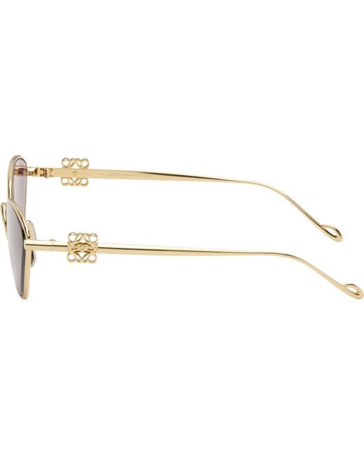Loewe Brown Anagram Hexagonal Sunglasses