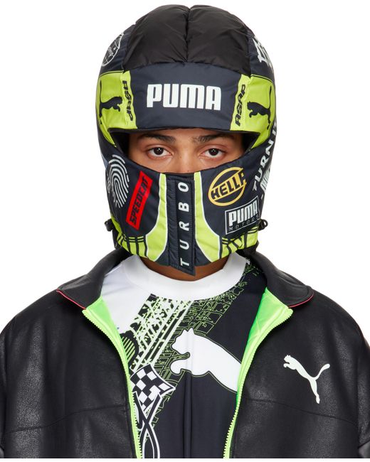 メンズ PUMA A$Ap Rockyエディション ブラック＆グリーン パデッド バラクラバ Green