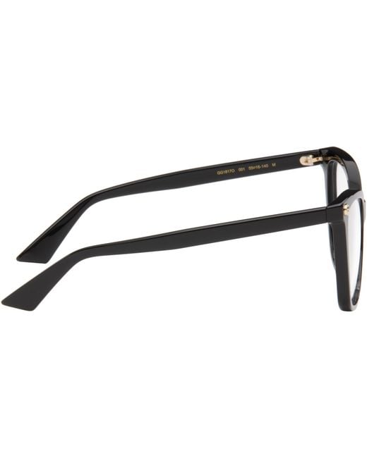 Gucci Brown Light Acetate gg Cat Eye Glasses