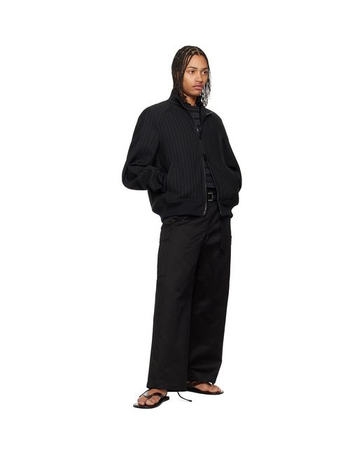Sacai Black Matelasse Twill Jacket for men
