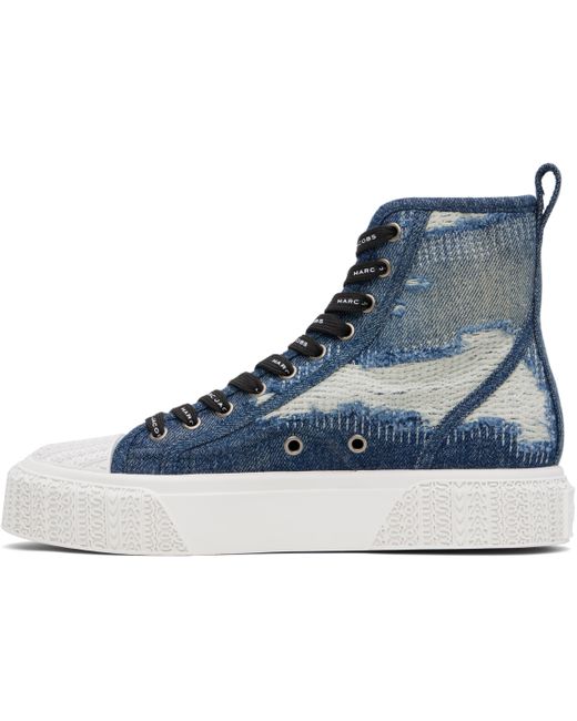 Marc Jacobs ブルー 'The Rip And Repair' デニム ハイカットスニーカー Blue