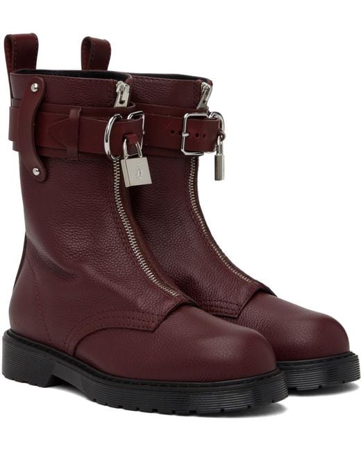J.W. Anderson Brown Burgundy Punk Boots