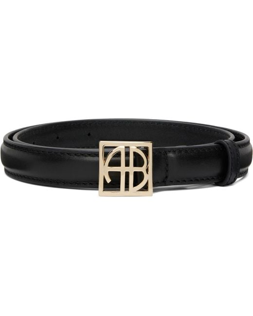 Anine Bing Black Monogram Belt