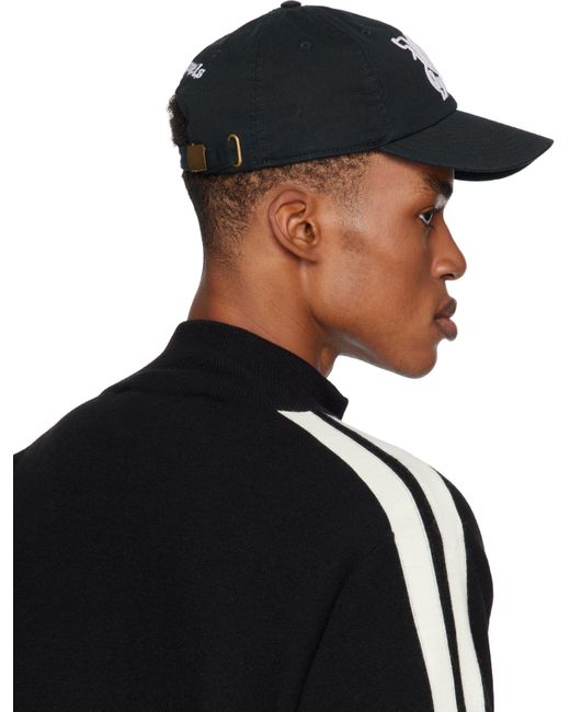 Palm Angels Black Monogram Cap for men