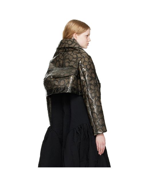 Comme des Garçons Black Gray Flower Jacket