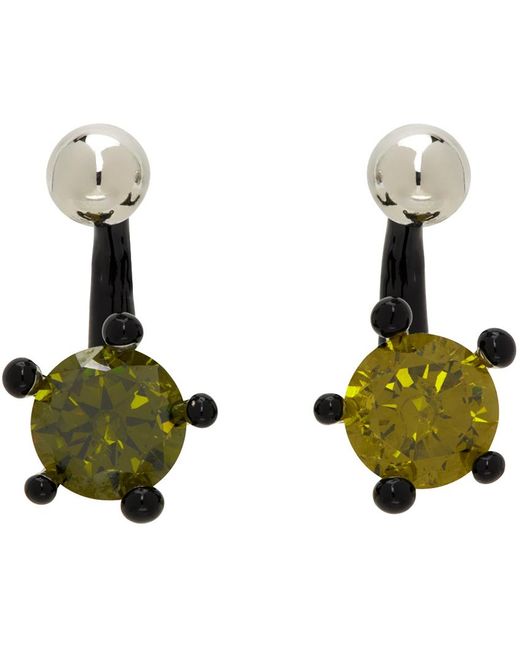 Panconesi Green Ssense Exclusive Lido Earrings for men