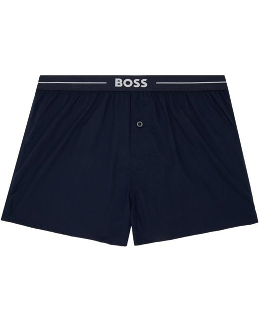 Ensemble de trois boxers bleus Boss pour homme en coloris Blue