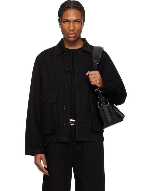メンズ Lemaire ブラック ボクシー デニムジャケット ブラック | Lyst