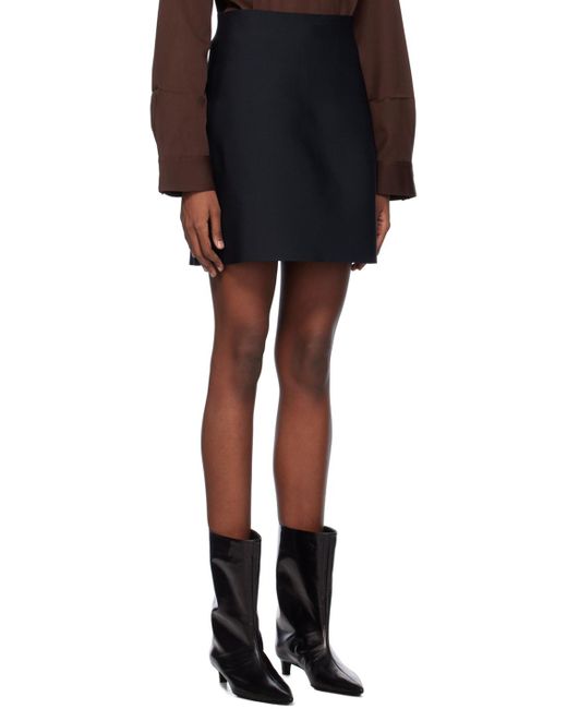 Mini-jupe ajustée noire Jil Sander en coloris Black