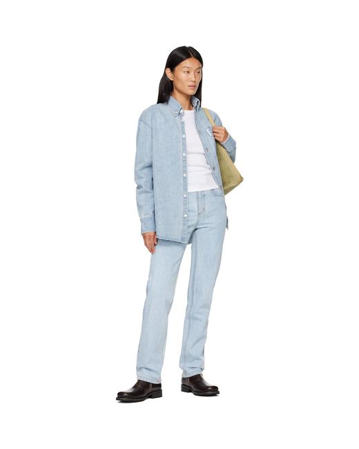 HOMMEGIRLS Blue Jeans Denim Shirt