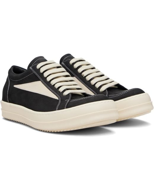 Rick Owens Black Concordians Vintage Sneaks Sneakers for men