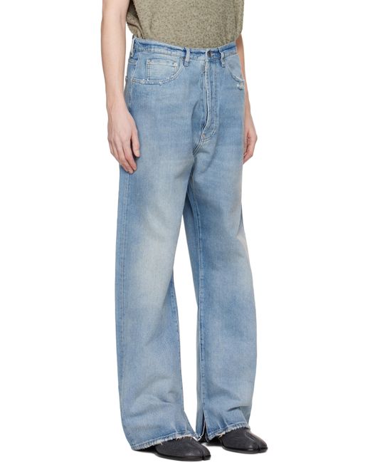 メンズ Maison Margiela ブルー バックル ジーンズ Blue