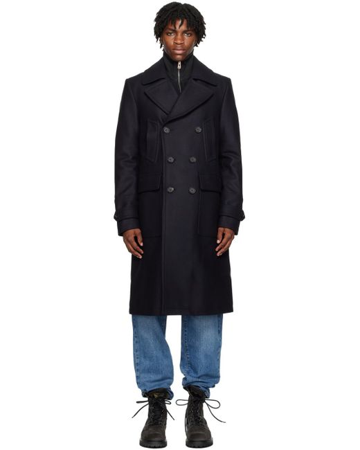 Manteau isolé bleu marine Belstaff pour homme en coloris Black