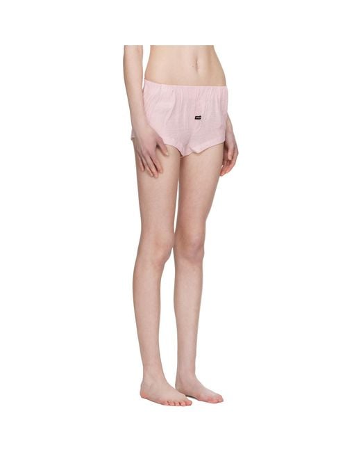 OPEN YY Pink Crinkled Tab Boxer Briefs