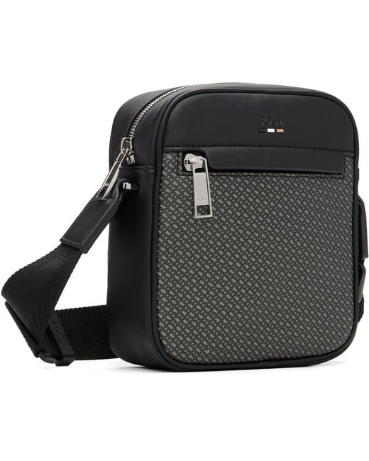Boss Black Printed-Logo Bag for men