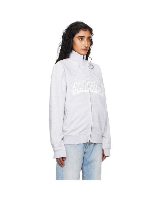 Vetements White Patched Zip-Up Jacket