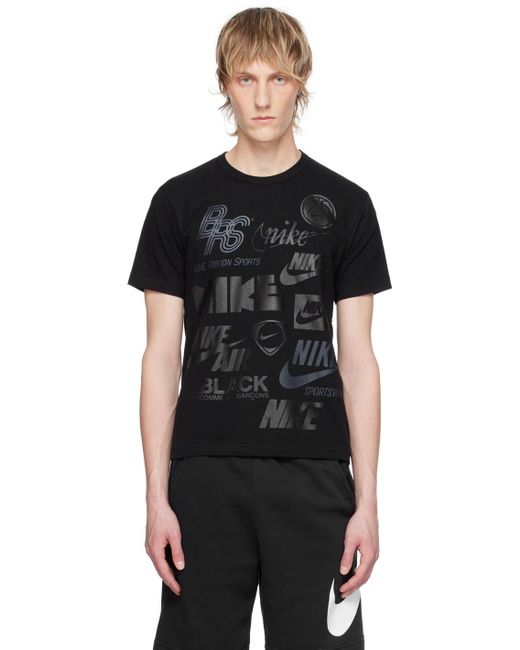 COMME DES GARÇON BLACK Black Comme Des Garçons Nike Edition T-Shirt for men