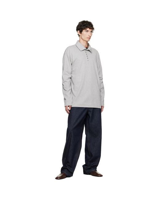 Dries Van Noten Gray Cotton Polo for men