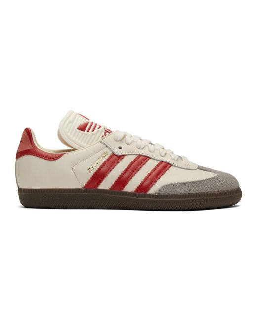 adidas Originals Off-white And Red Samba Og Sneakers for Men | Lyst