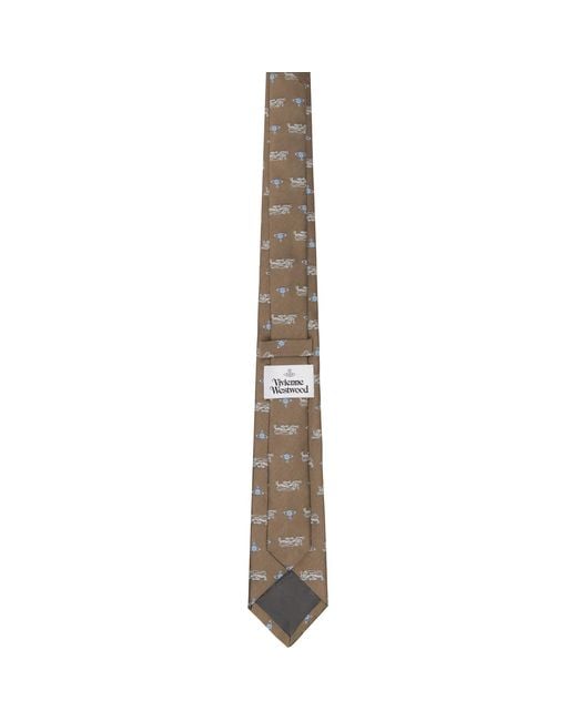 Vivienne Westwood Metallic 7Cm 'Lion' Tie for men