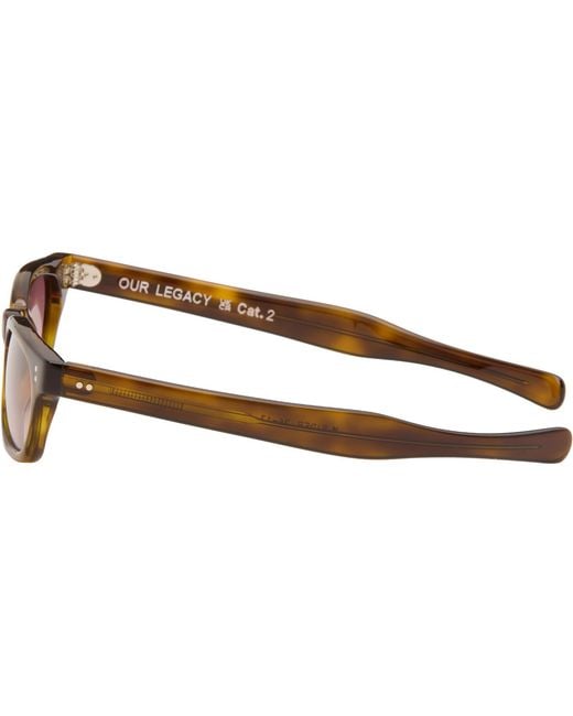 Our Legacy Brown Rider Sunglasses for men