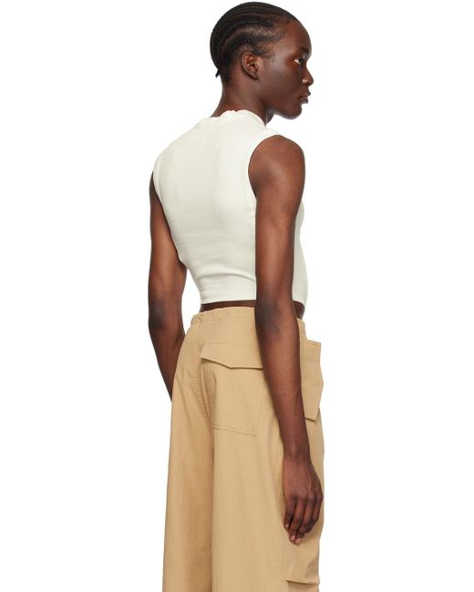 Dion Lee White Corset Tank Top for men