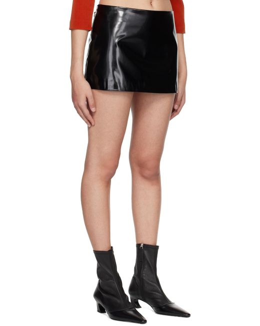 Acne Black Zip Miniskirt