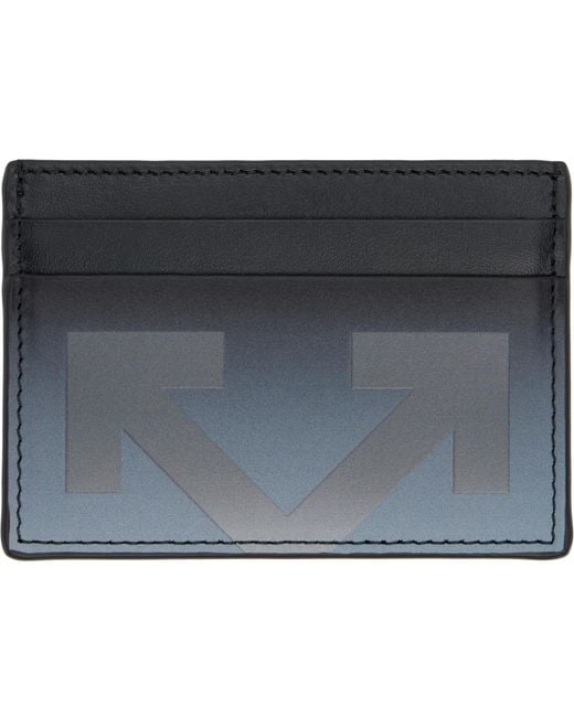 Off-White c/o Virgil Abloh Blue Off- Degrade Heritage Card Holder for men